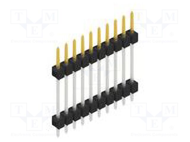Connector: pin strips; pin header; male; PIN: 10; 2.54mm; THT; 1x10