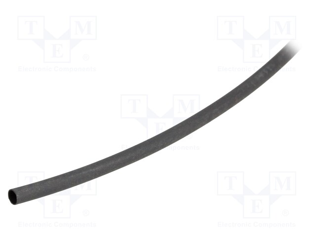 Heat shrink sleeve; 2: 1; 3.18mm; L: 30.48m; black