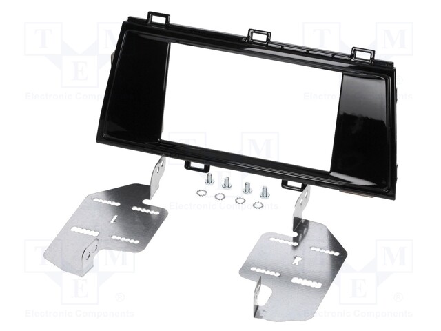 Radio mounting frame; Subaru; 2 DIN; black gloss