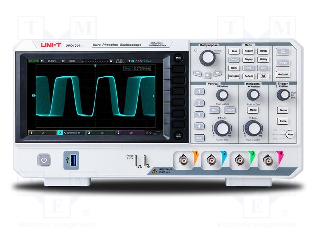 Oscilloscope: digital; Ch: 4; 100MHz; 2Gsps; 56Mpts; LCD TFT 7"