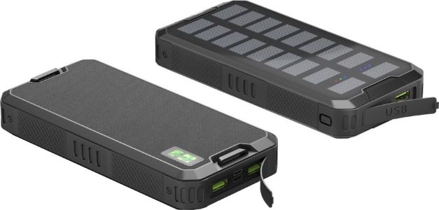 Outdoor Fast Charge Power Bank with Solar 20,000 mAh (USB C™ PD, QC 3.0)