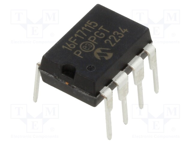 IC: PIC microcontroller; Memory: 14kB; SRAM: 1kB; EEPROM: 128B; THT