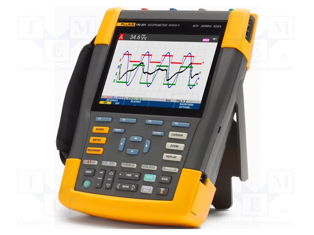 Scopemeter; colour,LCD; Channels: 4; 200MHz; 2,5Gsps; 10kpts/ch