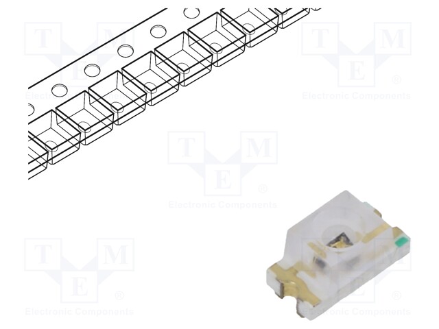 IR transmitter; 1206; transparent; 100°; λp max: 940nm; SMD; 65mA