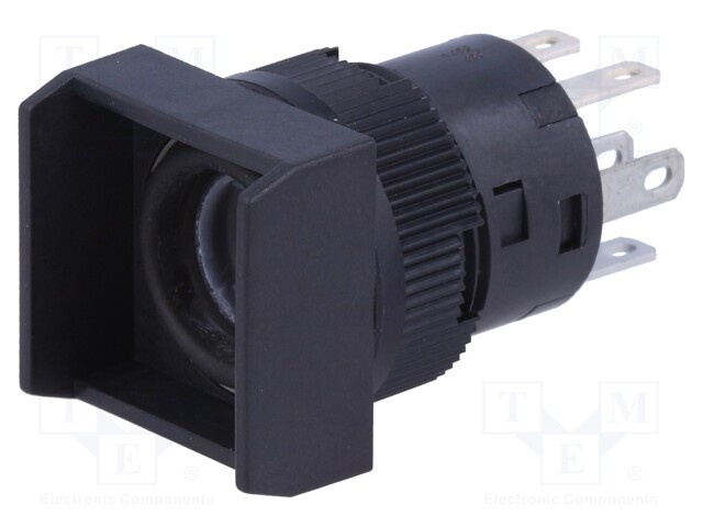 Switch: push-button; Pos: 2; DPDT; 3A/125VAC; ON-(ON)