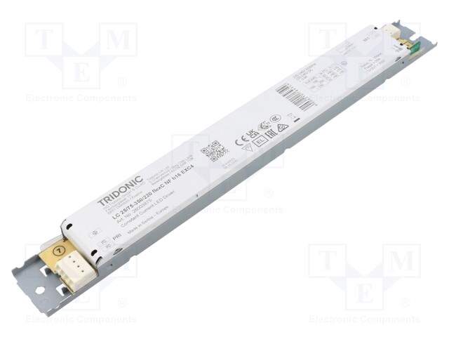 Power supply: switched-mode; LED; 25W; 40÷220VDC; 75÷350mA; IP20