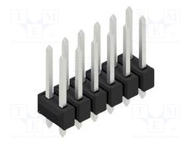 Connector: pin strips; pin header; male; PIN: 12; 2.54mm; THT; 2x6