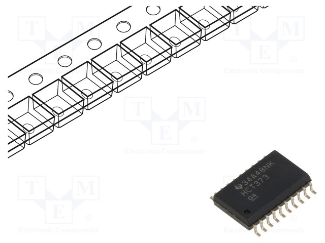 IC: digital; D-latch transparent; Ch: 8; 4.5÷5.5VDC; SMD; SO20; HCT