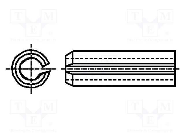 Springy stud; hardened steel; BN: 876; Ø: 1.5mm; L: 10mm; DIN: 1481