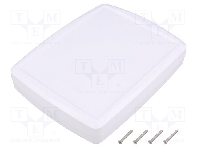 Enclosure: multipurpose; X: 144mm; Y: 184mm; Z: 38mm; ABS; white; IP65