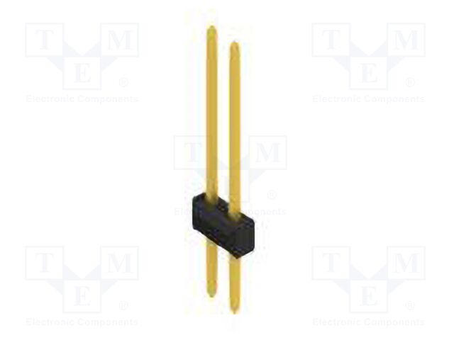Connector: pin strips; pin header; male; PIN: 2; 2.54mm; THT; 2x1