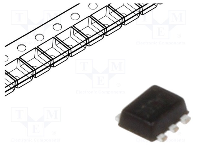 Transistor: P-MOSFET x2; unipolar; -20V; -0.43A; 0.25W; SOT563