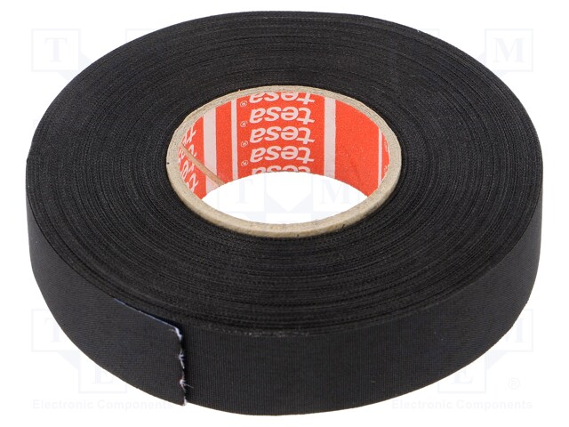 Fabric tape; PET wool; W: 19mm; L: 25m; black