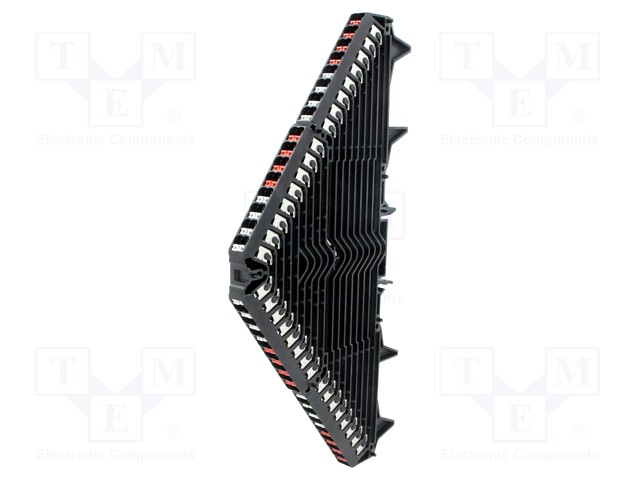 Splice terminal: rail; 1.5mm2; ways: 16; terminals: 64; black; 5A