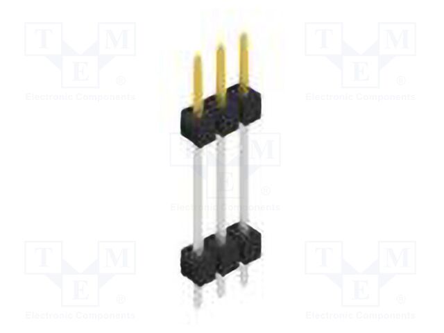 Connector: pin strips; pin header; male; PIN: 3; 2.54mm; THT; 1x3