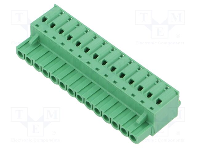 Pluggable terminal block; 5mm; ways: 14; straight; plug; female