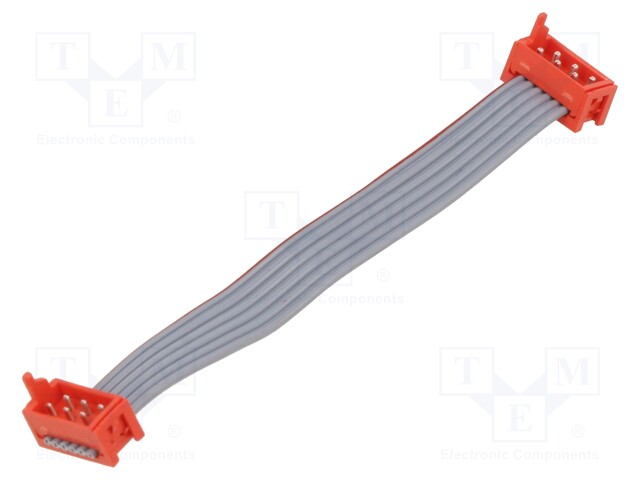 PIN: 6; Layout: 2x3; Cable ph: 1.27mm; Len: 75mm; plug; plug; male