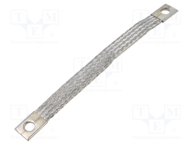 Braids; earthing tape; 16mm2; Ø1: 9mm; Ø2: 9mm; 120A; L: 180mm