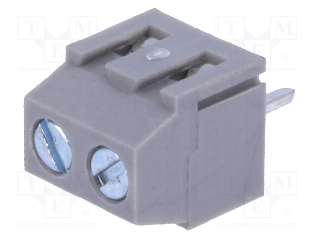 PCB terminal block; angled 90°; 3.81mm; ways: 2; on PCBs; 1.5mm2