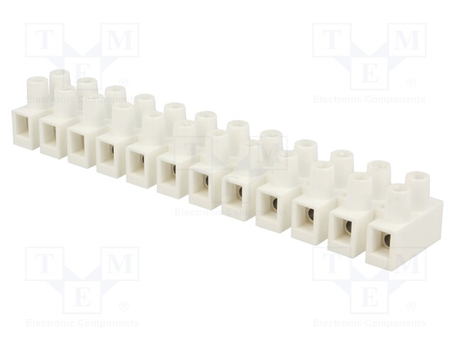 Terminal block; screw terminal; ways: 12; 4mm2; terminals: 24; 750V