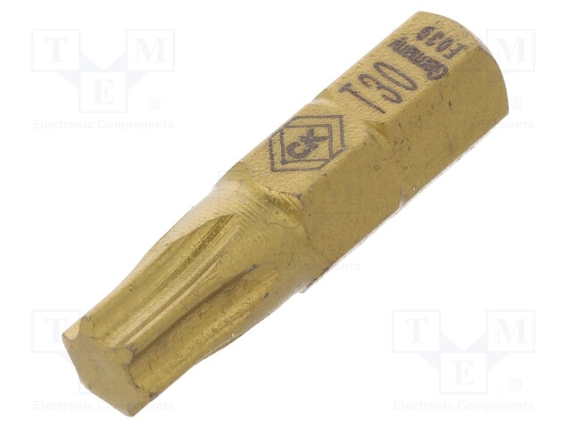Screwdriver bit; Torx®; TX30; Overall len: 25mm