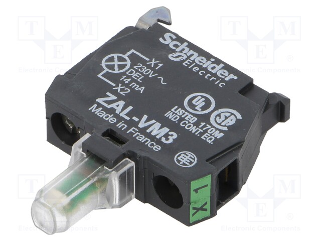 Illuminating unit; 22mm; Harmony XB4; -25÷70°C; Illumin: LED