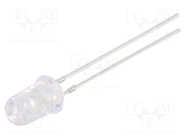 LED; UV; 60°; 20mA; 114mW; λd: 370÷380nm; 3÷3.8V; THT; Front: convex