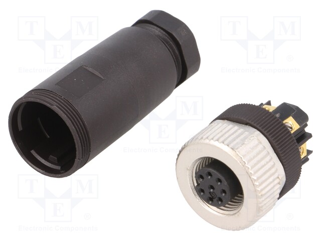 Plug; M12; PIN: 8; female; A code-DeviceNet / CANopen; for cable