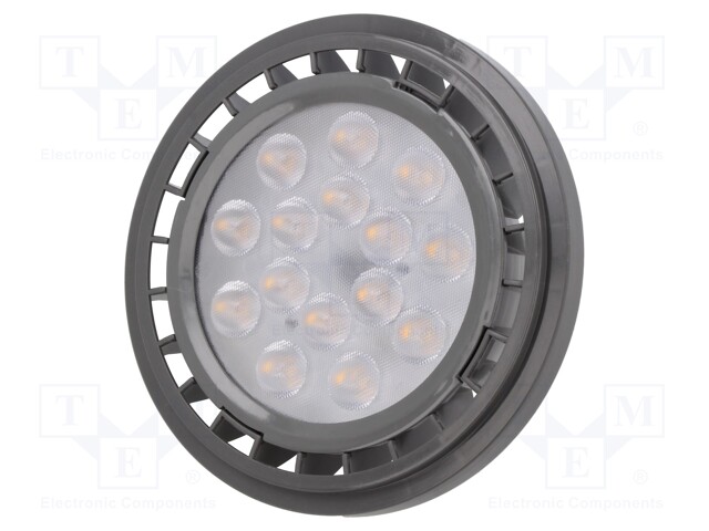 LED lamp; warm white; G53; 12VDC; 1100lm; 12.5W; 40°; 3000K