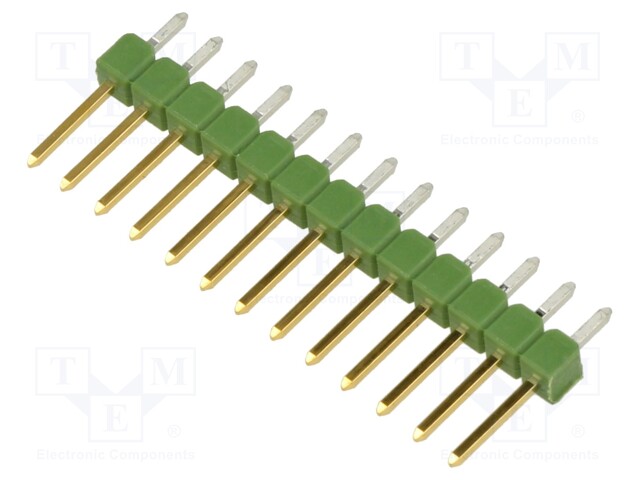 Pin header; pin strips; AMPMODU MOD II; male; PIN: 13; straight