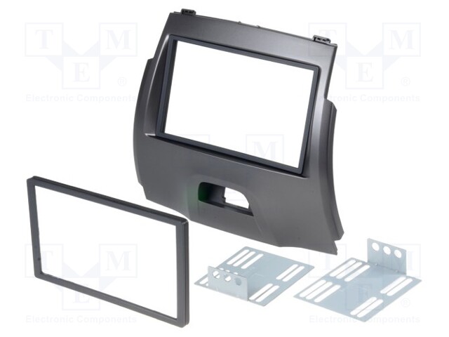 Radio mounting frame; Isuzu; 2 DIN; dark silver