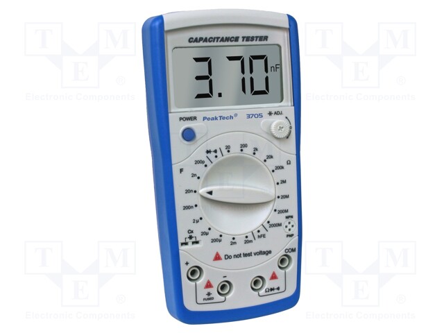 CR meter; LCD 3,5 digit; 20/200/2k/20k/200k/2M/20M/200M/2000MΩ