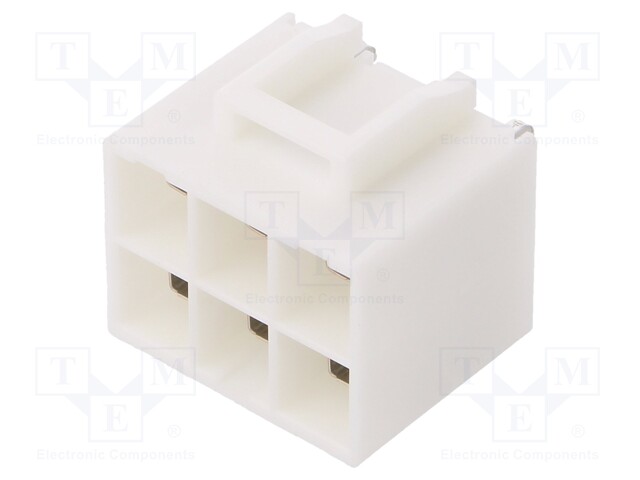 Socket; wire-board; male; PIN: 6; on PCBs; Plating: tinned; 6.2mm