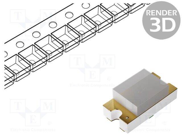LED; SMD; 0402; red; 140mcd; 1x0.5x0.5mm; 120°; 2÷2.6V; 20mA; 170mW