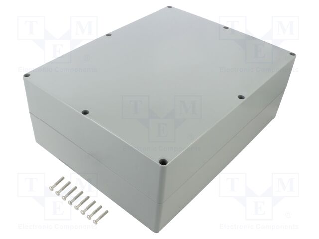 Enclosure: multipurpose; X: 230mm; Y: 300mm; Z: 111mm; ABS; dark grey