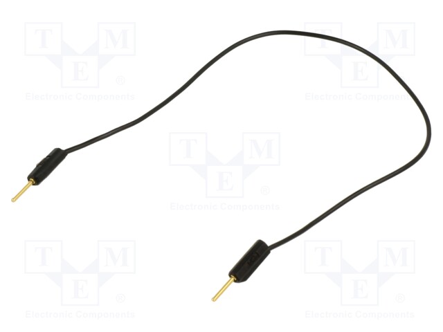 Test lead; 60VDC; 30VAC; 3A; banana plug 1mm,both sides; black