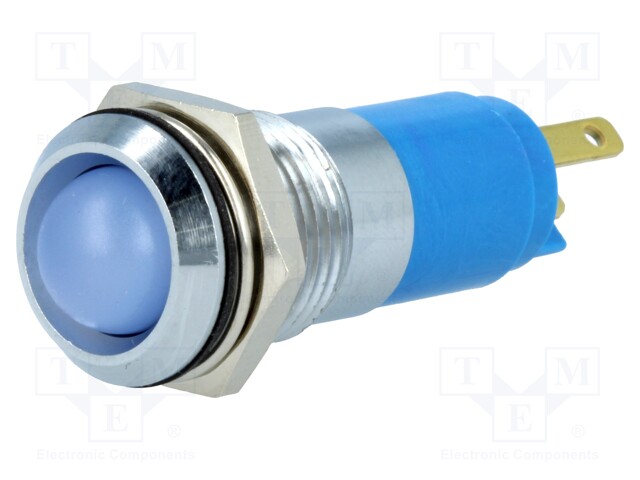 Indicator: LED; recessed; 12÷14VDC; 12÷14VAC; Cutout: Ø14.2mm; IP67
