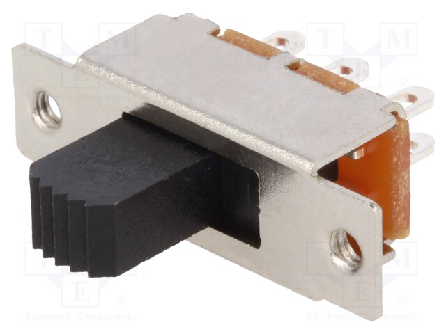 Switch: slide; Pos: 2; 0.35A/30VDC; ON-ON; Mounting: screw; -40÷85°C