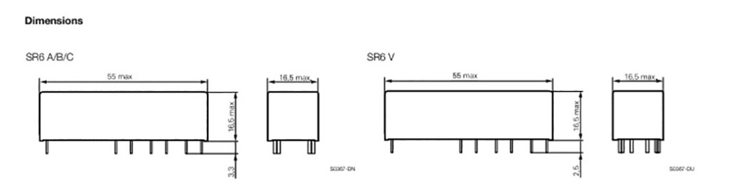 Relay: electromagnetic; NC x3 + NO x3; Ucoil: 24VDC; 8A; PCB; 720Ω
