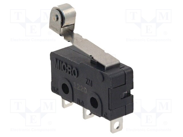 Microswitch SNAP ACTION; with lever (with roller); SPDT; Pos: 2