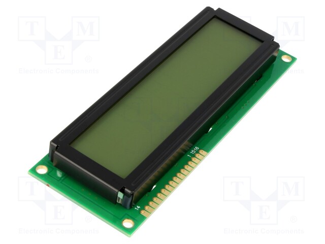 Display: LCD; alphanumeric; FSTN Positive; 16x2; 122x44x13.6mm