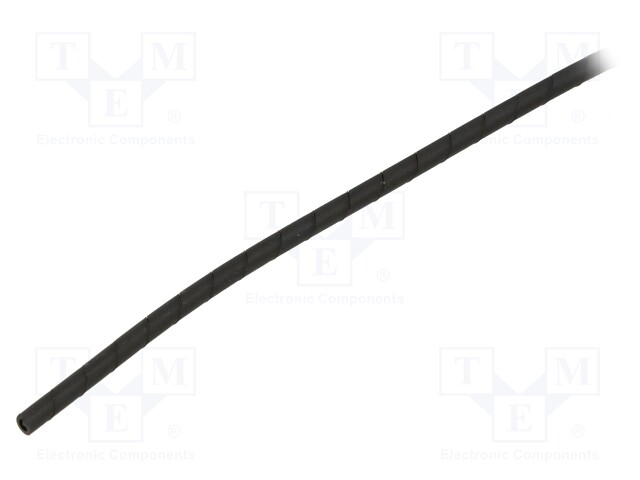 Spiral wrapping; ØBundle : 1.6÷8mm; PE-FR,polyetylene; black