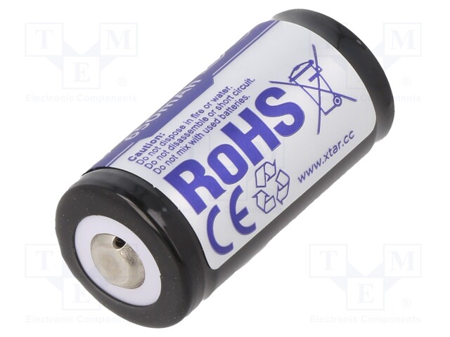 Re-battery: Li-Ion; 16340; 600mAh; 1.9A