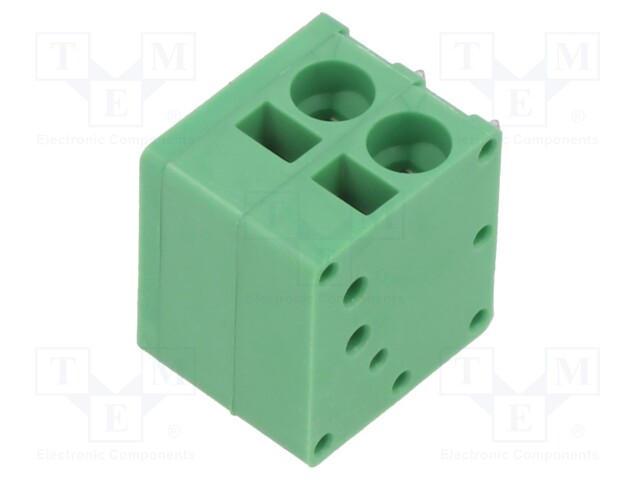 PCB terminal block; Contacts ph: 5mm; ways: 2; angled 90°; on PCBs