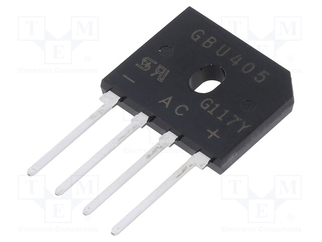 Bridge rectifier: single-phase; Urmax: 600V; If: 4A; Ifsm: 150A