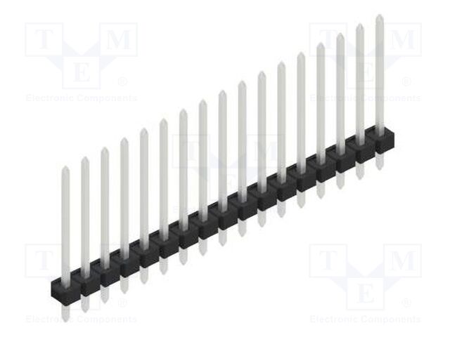 Connector: pin strips; pin header; male; PIN: 17; 2.54mm; THT; 1x17