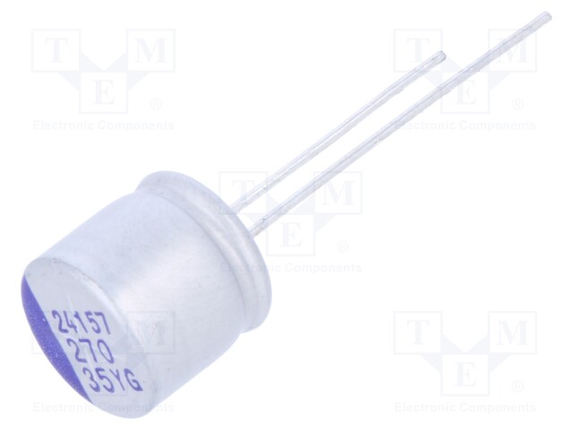 Capacitor: hybrid; THT; -55÷125°C; Body dim: Ø10x9.5mm; 270uF; ±20%