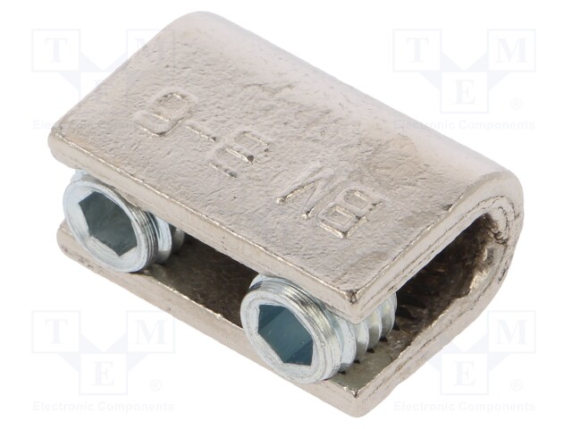 25mm2; screw terminal; for cable; straight; Mat: brass; ways: 1
