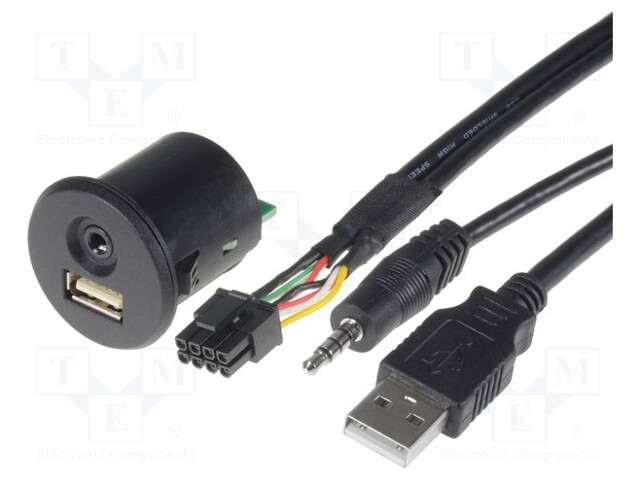 USB/AUX adapter; Nissan; USB A socket,Jack 3,5mm 4pin socket