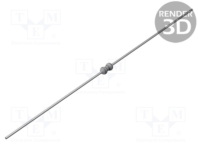 Resistor: metal film; THT; 3.3MΩ; 0.4W; ±1%; Ø1.6x3.6mm; -55÷155°C